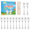 12 Pieces Stainless Steel Toddler Utensils Set Kids Forks -