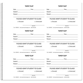 Tardy Slip Book with Carbonless Duplicates 196D-NCR