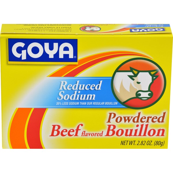 Goya Foods Beef Bouillon Reduced Sodium, 2.82 Ounce (Pack of 24)
