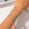 KunJoe Dainty Silver Bracelets for Women Stack, Silver Jewelry Set
