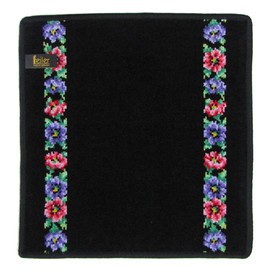 FEILER Hand Towel, 11.8 x 11.8 inches (30 x 30 cm), Anemone Black, Black