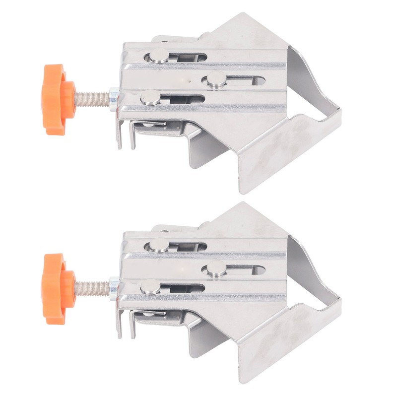 2Pcs Right Angle Clip Stainless Steel Mouth Closed 90 Degree