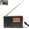 GOMETY Tragbares Radio AM/FM/SW Kofferradio, Netz & Batteriebetrieb LED-Display mit
