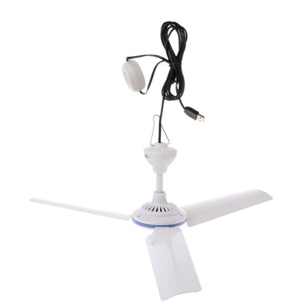 huiouer Ceiling Fan Air Cooler Portable USB Fans DC 5V for Bed Camping Outdoor Mini Hanging Camper Tents