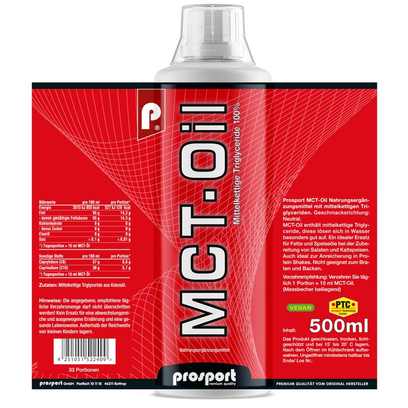 Prosport MCT-Oil 500 ml Bottle