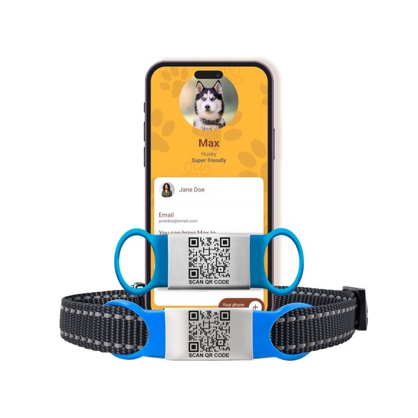 Smart Slide-On QR Code Pet Tag – Silent Dog &
