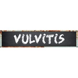 ANY AND ALL GRAPHICS Vulvitis 4"x18" Rectangle Chalkboard Look with Chalk Style Font Effect Novelty Composite Aluminum Parking Sign