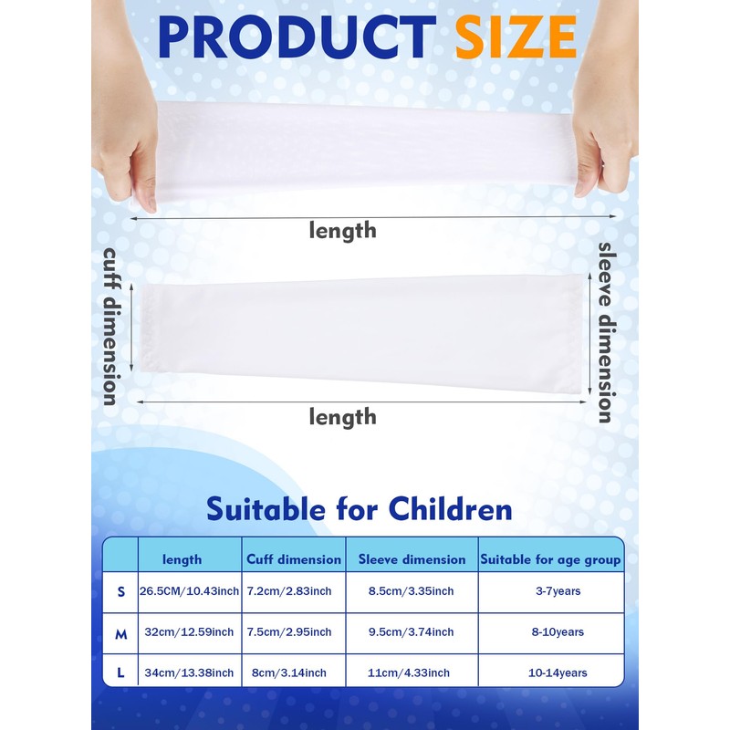 Newcotte 12 Pairs Arm Sleeves for Kids Compression Football Baseball