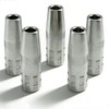 5-Pack KP2742-1-50F MIG Welding Nozzle, 1/2" Thread-On Flush Gas Nozzle,