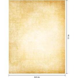 50 Sheets Vintage Design Paper, Old Looking Antique Stationery Parchment Paper, Double Sided A4 Printing Writing Paper for Invitation Resume Award Diploma Art Certificate Letters Crafts (8.5 x 11 in)