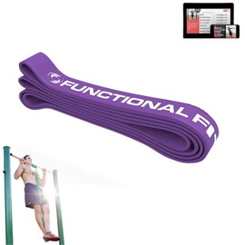 Functional Fitness Pull Up Assistance Bands - Set of 1 Resistance Heavy Duty Workout Exercise Crossfit Stretch Fitness Bands Assist Set for Body (Purple: 1 1/8" 40-80 lbs)