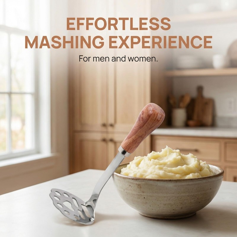 2 Pcs Bear Paw Potato Masher, Stainless Steel Potato Ricer