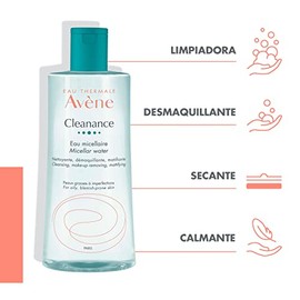 Avène Cleanance Agua Micelar Desmaquillante Piel Grasa 400ml