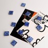 12Pcs Navy Blue Gradient Ceramic piece Refrigerator Magnets Suitable for