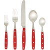 Ginkgo International Lyon Flatware Set, 10x2x5, Red