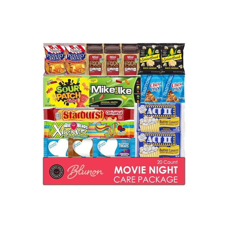 Movie Night Snacks Gift Set - Theater Basket Variety Pack