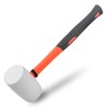 Bezavea Rubber Mallet 12oz, Mallet Hammer with fibreglass Handle, Soft