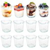yarlung 12 Pack 5 Oz Glass Pudding Cups, Small Dessert
