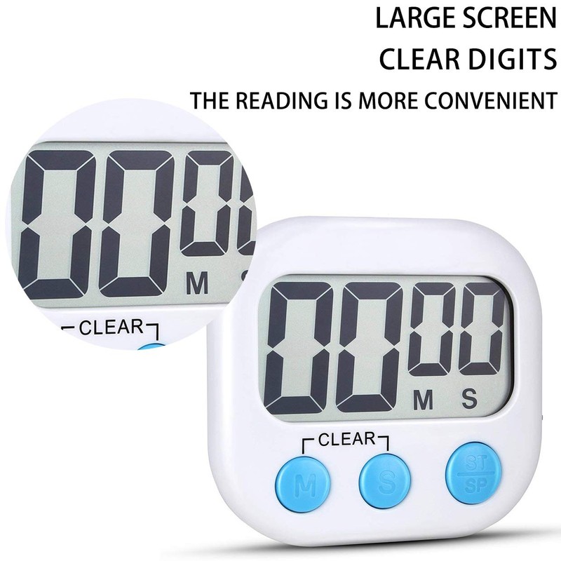 2 Pack Digital Kitchen Timer for Cooking Big Digits Loud