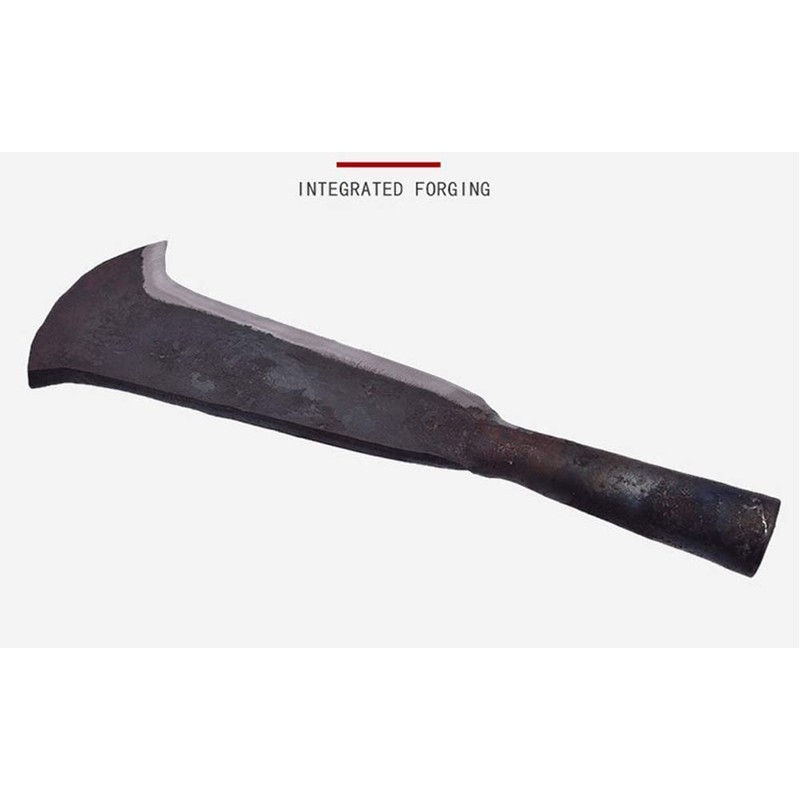 Thick Steel Blade Brush Axe, Heavy Duty Billhook Machete Hatchet