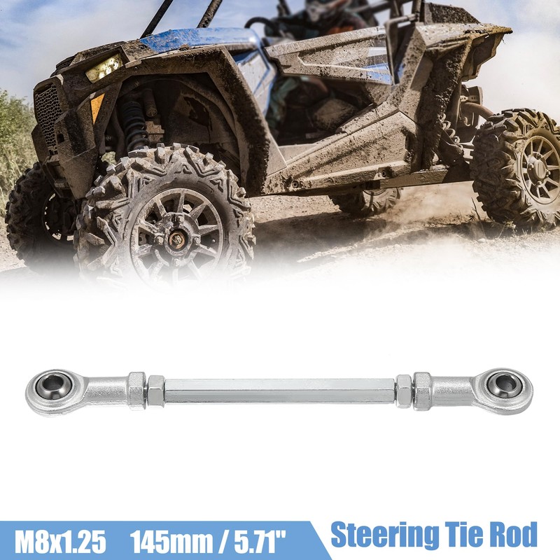 Motoforti 2pcs 145mm 8mm Hole Dia Steering Tie Rod for