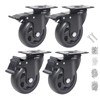 4 Inch Caster Wheels 2000lbs,Casters Set of 4,Heavy Duty Plate