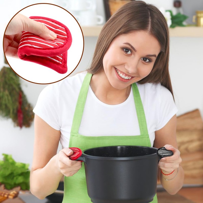 CALIDAKA 4Pcs Pan Handle Sleeve Silicone Hot Handler Holder,Cast Iron