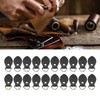20 Sets Leather D Rings for Purse Genuine Leather D