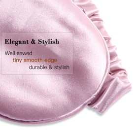 100% Mulberry Silk Eye Sleeping Mask, Organic Silk Sleep Mask for Women, Night Blackout Blindfold Cover, Blind Fold Eyemask, Silk Lavender Purple Eye Mask