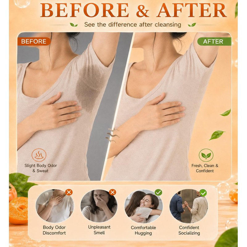 3 PCS Persimmons Soap for Body Odor, Natural Bar Soap