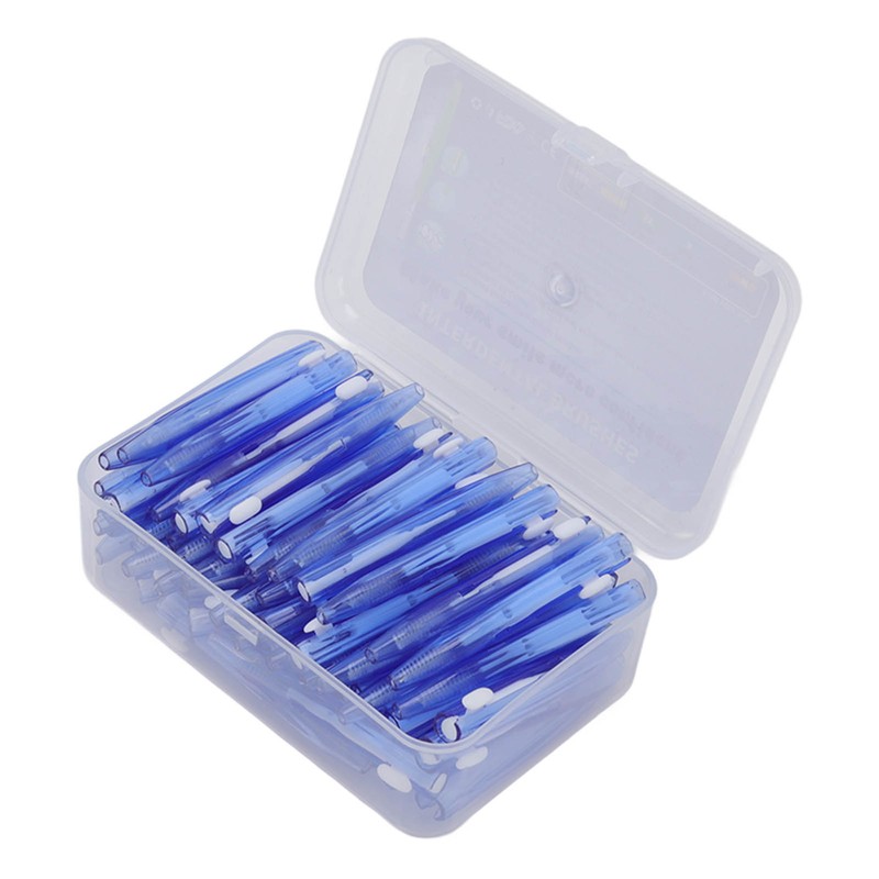 60Pcs Interdental Brush Practical Slim Braces Cleaner with PP Handle