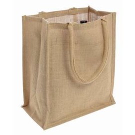 Burlap Wine Bottle Tote - 6 Bottles