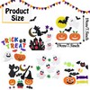 6Pcs Halloween Gel Window Clings for Indoor Home Decor