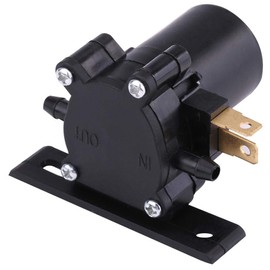 Bomba de lavado de parabrisas, motor de bomba de limpiaparabrisas de plástico universal de 12 V Motor de limpiaparabrisas para camión Van Bus Truck, negro