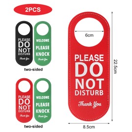 HENGBIRD Pack of 2 Please Do Not Disturb and Come Rein Sign, Door Sign Please Do Not Disturb Do Not Disturb Do Not Disturb Sign Office, Do Not Disturb Door Sign Made of Leather for Room