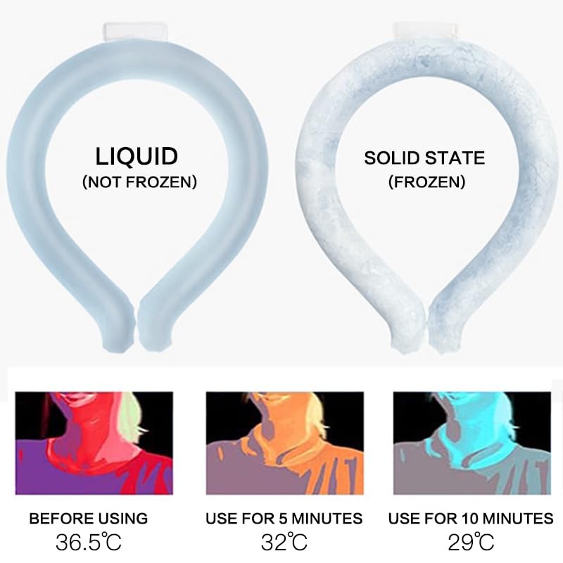 Ice Collar，Neck Cooling Tube | Wearable Cooling Wraps for Summer