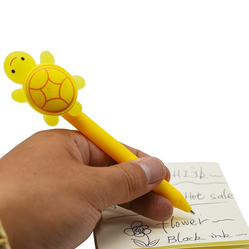 Maydahui 6 PCS Retractable Turtle Ballpoint Pen Black Ink Novelty