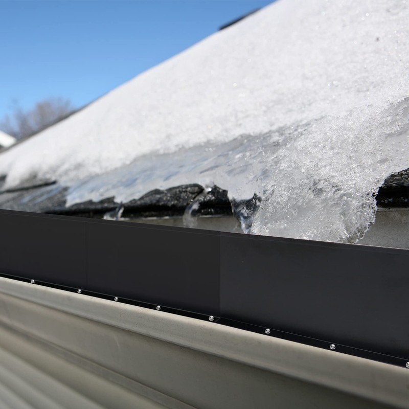 Powrocket 4 Pack Aluminum Gutter Valley Splash Guard,Keep Water from