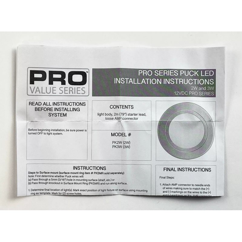 Pro Value LED Puck Light Dimmable 2-1/4 in Bore Hole