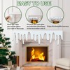2 Pcs Icicle Christmas Fake Snow Blanket Felt Artificial Snow