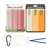 Swooflia 2 Pcs Golf Club Range Chart Card - Women