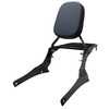YHMOTO Black Passenger Backrest Sissy Bar with Luggage Rack for