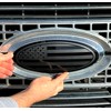 12 inch Front Grille Tailgate Rear Aluminum Overlay American Black