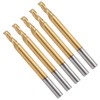 5Pcs 3‑Flute Flat End Milling Cutter Ti Plating Router Bits