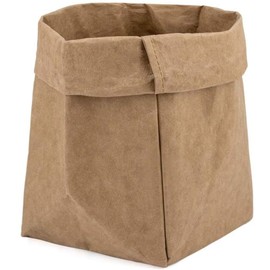 [FUPUTWO] Pot Cover, House Plants, Scandinavian Natural Material, Special Kraft Paper, Interior Planter Cover (M, Brown)