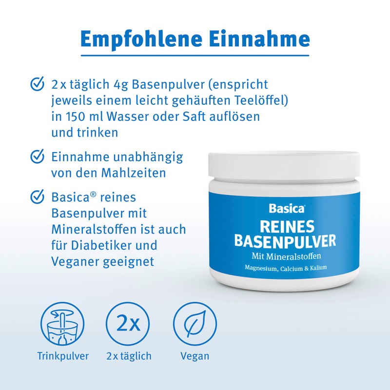 Basica Pure Base Powder with Minerals for Dissolving in Water