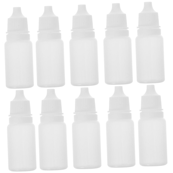 VILLFUL 10 Pcs Portable Plastic Dropping Bottles Refillable Mini Squeezable