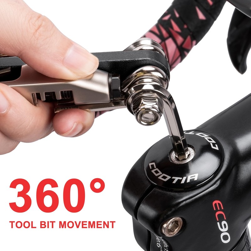 KONG MING CAR Bicycle Multitool - Bicycle Chain Wrench/Torx/Screwdriver -