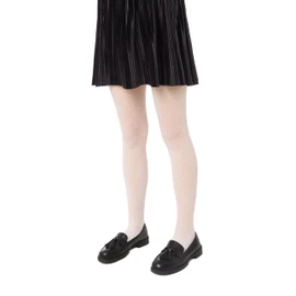 Conte Elegant Dotsy Schicke Kinderstrumpfhose - Alltagsstrumpfhosen - Strumpfhose mit Verstärktem Höschenteil - Feines Punktmuster - Bequem - 30 DEN - 146-152 - Bianco - 1 Stück