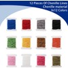 12 Pcs Fly Tying Chenille Fly Tying Materials,Craft Tieing Fly